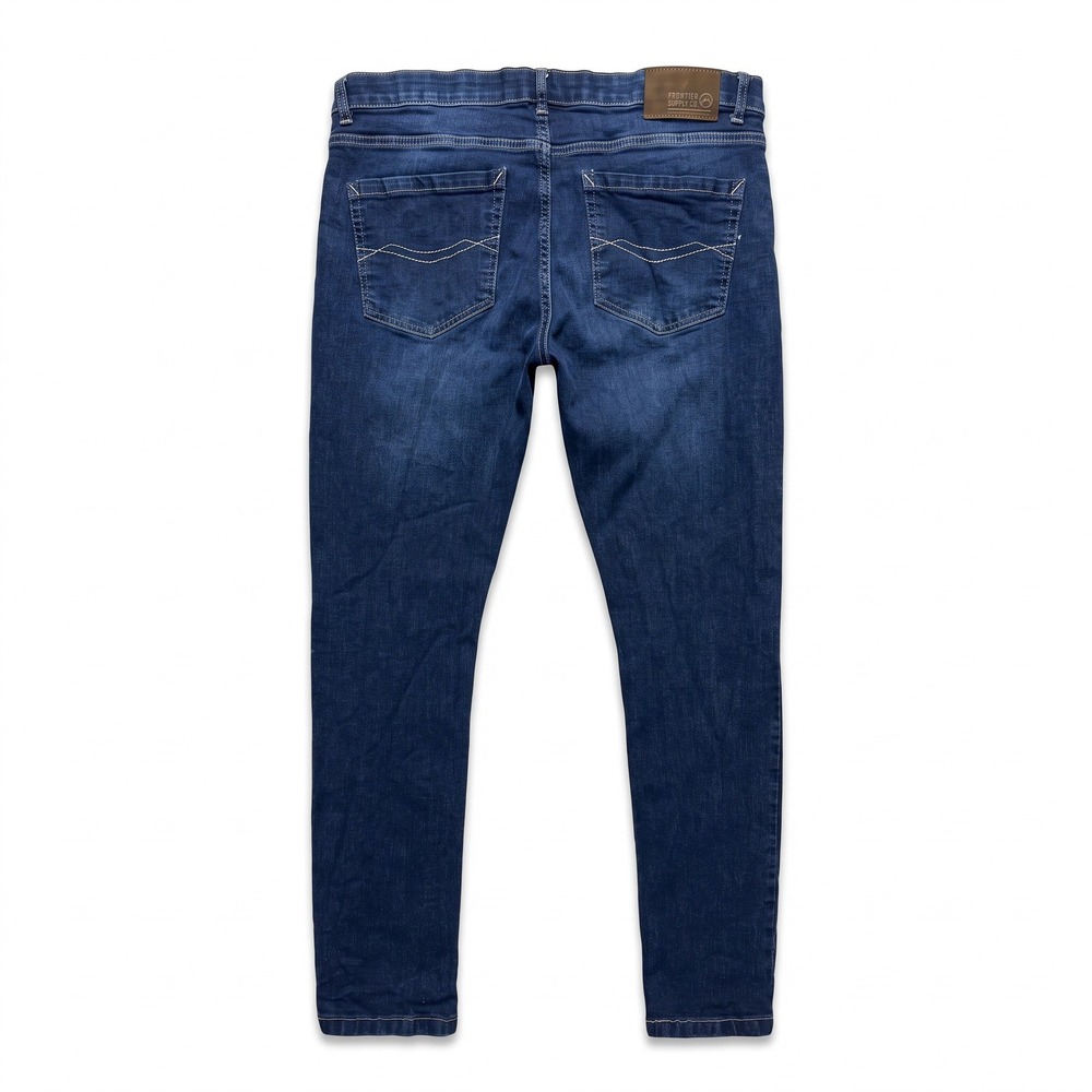 Frontier Supply Co 36x32 Blue Denim Jeans Mens Slim Casual Minimalist Athleisure